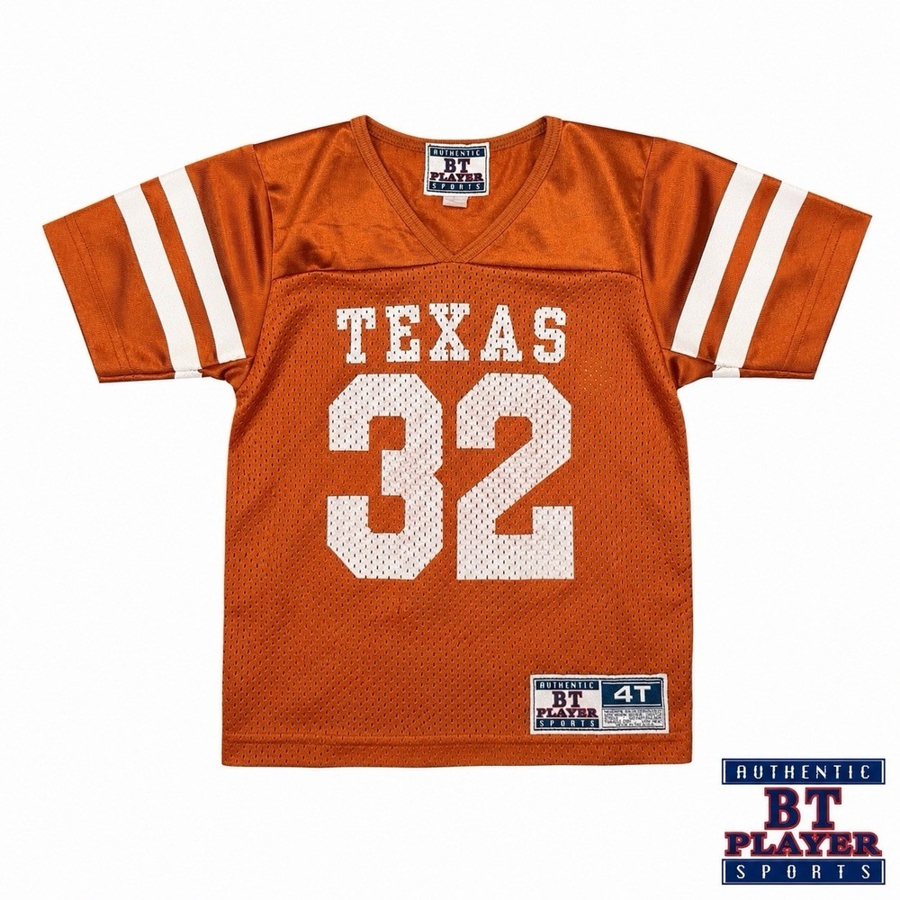 Vintage Y2K Texas Longhorns #32 Football Jersey Kids 4T BT Player Made USA